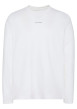 Thumbnail T-shirt en coton blanc à coupe droite pourvu d'un col rond ras-du-cou