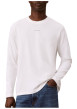 Thumbnail T-shirt en coton blanc à coupe droite pourvu d'un col rond ras-du-cou - Image 2
