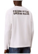 Thumbnail T-shirt en coton blanc à coupe droite pourvu d'un col rond ras-du-cou - Image 3