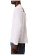 Thumbnail T-shirt en coton blanc à coupe droite pourvu d'un col rond ras-du-cou - Image 4