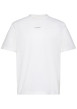 Thumbnail T-shirt en coton blanc à coupe droite pourvu d'un col rond ras-du-cou