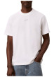 Thumbnail T-shirt en coton blanc à coupe droite pourvu d'un col rond ras-du-cou - Image 2