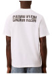 Thumbnail T-shirt en coton blanc à coupe droite pourvu d'un col rond ras-du-cou - Image 3