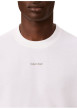 Thumbnail T-shirt en coton blanc à coupe droite pourvu d'un col rond ras-du-cou - Image 5