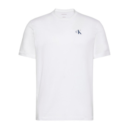 T-shirt en coton blanc à coupe droite pourvu...