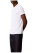 Thumbnail T-shirt en coton blanc à coupe droite pourvu d'un col rond en bord-côte - Image 4