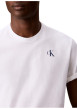 Thumbnail T-shirt en coton blanc à coupe droite pourvu d'un col rond en bord-côte - Image 5