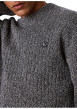 Thumbnail Pull en coton gris à coupe droite pourvu d'un col rond ras-du-cou - Image 5