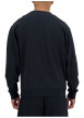 Thumbnail Sweat noir uni avec un col rond et un logo blanc brodé sur la poitrine - Image 2