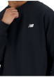 Thumbnail Sweat noir uni avec un col rond et un logo blanc brodé sur la poitrine - Image 3
