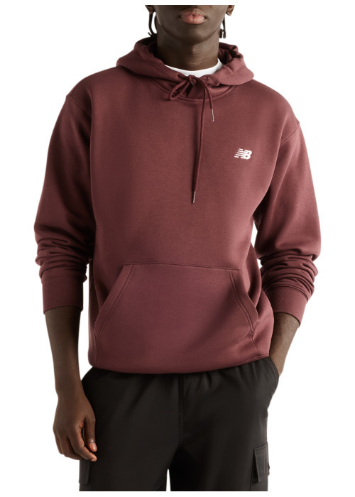 Sweat à capuche bordeaux uni avec logo blanc...