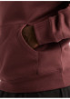 Thumbnail Sweat à capuche bordeaux uni avec logo blanc brodé et une coupe droite - Image 4