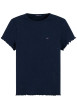 Thumbnail T-shirt en coton biologique marine à coupe droite pourvu d'un col rond
