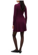 Thumbnail Robe courte en coton biologique bordeaux à coupe droite avec un col à revers - Image 3