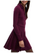 Thumbnail Robe courte en coton biologique bordeaux à coupe droite avec un col à revers - Image 4