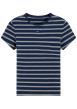 Thumbnail T-shirt en coton biologique marine à rayures pourvu d'un col rond