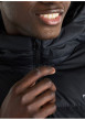 Thumbnail Doudoune à capuche noire unie avec logo blanc imprimé sur la poitrine - Image 4