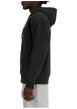 Thumbnail Gilet à capuche noir uni avec fermeture zippée et un logo blanc brodé - Image 3