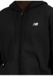 Thumbnail Gilet à capuche noir uni avec fermeture zippée et un logo blanc brodé - Image 4