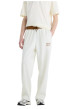 Thumbnail Pantalon jogging blanc avec une coupe droite et un logo brodé