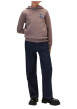Thumbnail Sweat en coton taupe à coupe droite pourvu d'un col à capuche - Image 6