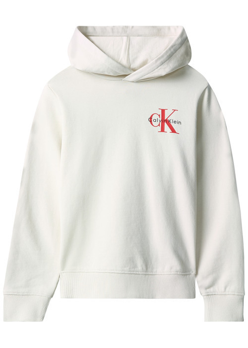 Sweat en coton écru à coupe droite pourvu d'un...