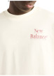 Thumbnail T-shirt en coton écru avec un col rond des manches courtes et une coupe droite - Image 4