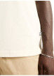Thumbnail T-shirt en coton écru avec un col rond des manches courtes et une coupe droite - Image 6