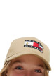 Thumbnail Casquette en coton biologique beige ornée du logo drapeau et de Snoopy - Image 4