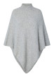 Thumbnail Poncho gris clair uni avec une coupe large et un col montant