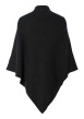 Thumbnail Poncho noir uni avec une coupe large et un col montant en bord-côte - Image 2