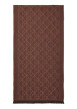 Thumbnail Écharpe marron et ocre en laine mélangée pourvue d'un motif monogramme