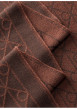 Thumbnail Écharpe marron et ocre en laine mélangée pourvue d'un motif monogramme - Image 2