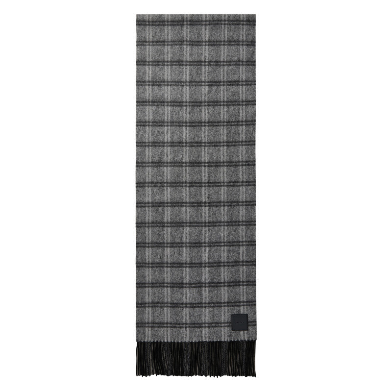 Calvin Klein Jeans - écharpe En Laine Grise Pourvue De Grandes Franges Aux Extrémités - Gris Calvin Klein Jeans - écharpe En Laine Grise Pourvue De Grandes Franges Aux Extrémités - Gris