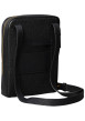Thumbnail Sacoche zippée en cuir noire pourvue d'une bandoulière réglable - Image 2