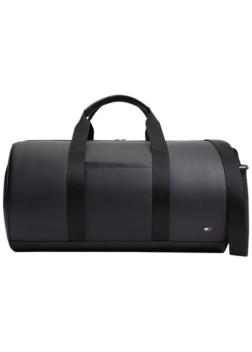 Sac polochon de voyage noir orné d'une poche...