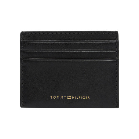 Porte-cartes noir en cuir orné d'une...
