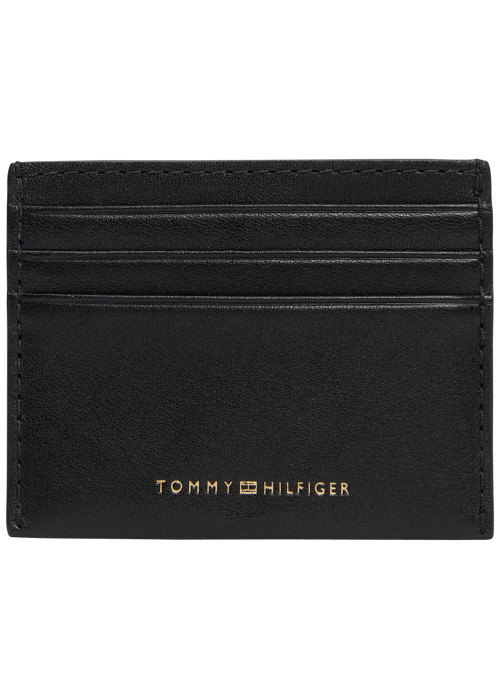 Porte-cartes noir en cuir orné d'une...