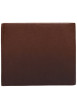 Thumbnail Portefeuille marron à deux volets en cuir lisse doté d'une inscription logotée - Image 2