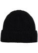 Thumbnail Bonnet en coton biologique noir confectionné en maille tricotée - Image 2