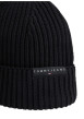 Thumbnail Bonnet en coton biologique noir confectionné en maille tricotée - Image 3