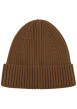 Thumbnail Bonnet en coton biologique marron confectionné en maille tricotée - Image 2