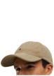 Thumbnail Casquette beige en velours côtelé ornée du logo avec une fermeture strapback - Image 4