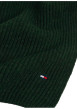 Thumbnail Écharpe vert sapin en maille côtelée de coton biologique ornée du logo drapeau - Image 3