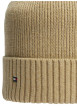 Thumbnail Bonnet beige en maille de coton côtelée orné du logo sur la face avant - Image 3
