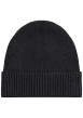 Thumbnail Bonnet anthracite en maille de coton côtelée pourvu du logo sur la face avant - Image 2