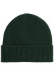 Thumbnail Bonnet vert sapin en maille côtelée de coton orné du logo sur la face avant - Image 2