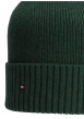 Thumbnail Bonnet vert sapin en maille côtelée de coton orné du logo sur la face avant - Image 3