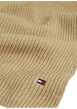 Thumbnail Echarpe beige en maille côtelée de coton biologique ornée du logo drapeau - Image 3