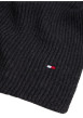 Thumbnail Écharpe anthracite en maille côtelée de coton biologique ornée du logo drapeau - Image 3